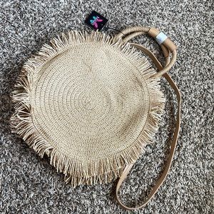 Straw Round Woven Summer Tote Handbag